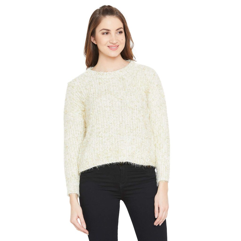 Buy Round Neck Full Sleeve Woolen Top For Women- CAMEY Online at Best ...